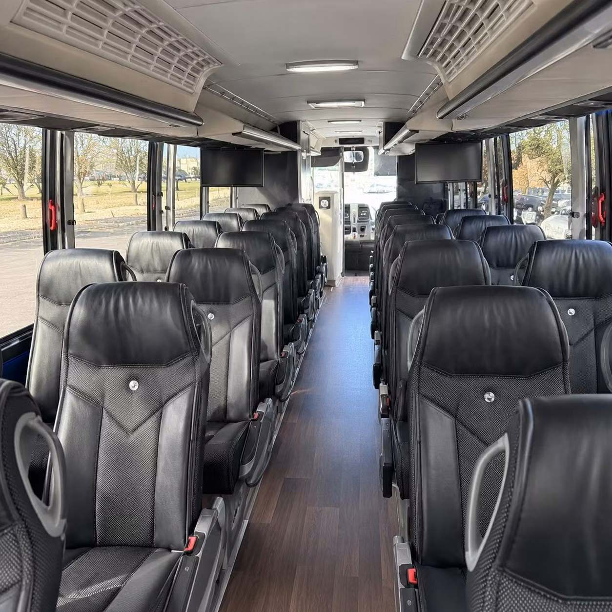 56 passenger charter bus interior